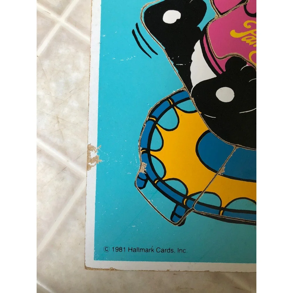 Vintage 330-01 SHIRT TALES Bouncing PAMMY Playskool WOODEN PUZZLE 1981 Hallmark